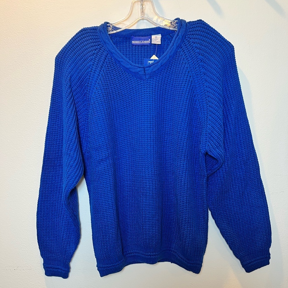 Vintage Bradlees royal blue sweater with tags size M Prides Landing